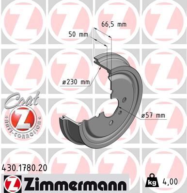 ARKA KAMPANA ASTRA G 98>09 COMBO C 01>11 ASTRA F SW 91>98 230x265x57x69x4DL 93189219