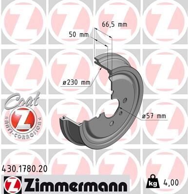 ARKA KAMPANA ASTRA G 98>09 COMBO C 01>11 ASTRA F SW 91>98 230x265x57x69x4DL 93189219