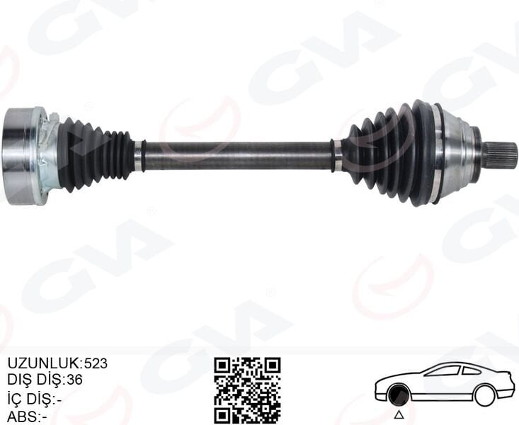 AKS ÖN SOL GOLF PLUS 1.9TDI 05- GOLF V 1.9TDI 03- GOLF VI 2.0TDI 08- TORURAN 1.9TDI 03-