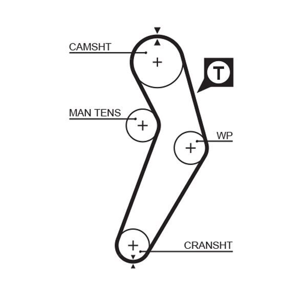 TRİGER KAYIŞI 096x170 MGN-CLIO 1.4 ENJ.KNG.BENZ GD96H9.5P170 CT988