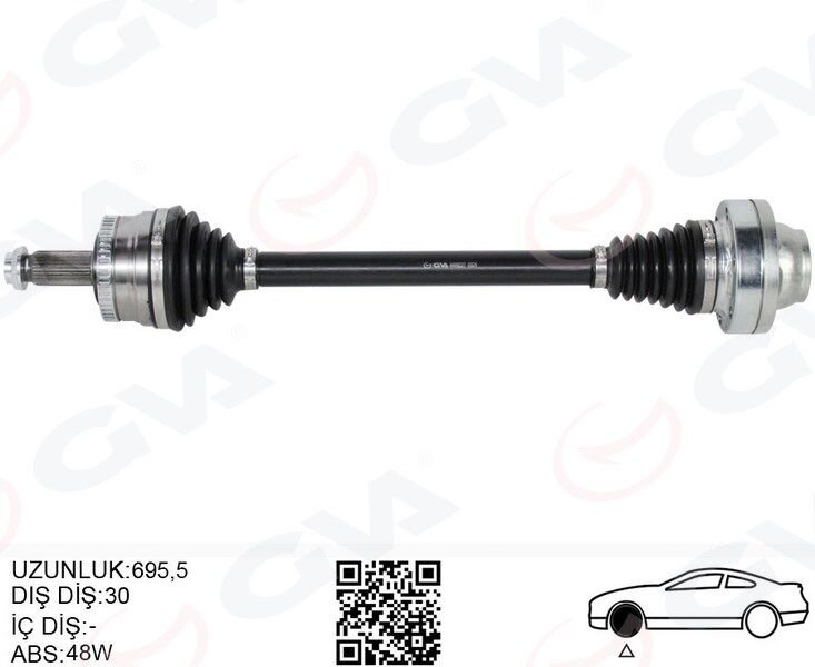 KOMPLE AKS ARKA SAĞ/SOL RANGE ROVER 3 VOGUE L322 02>12 692MM