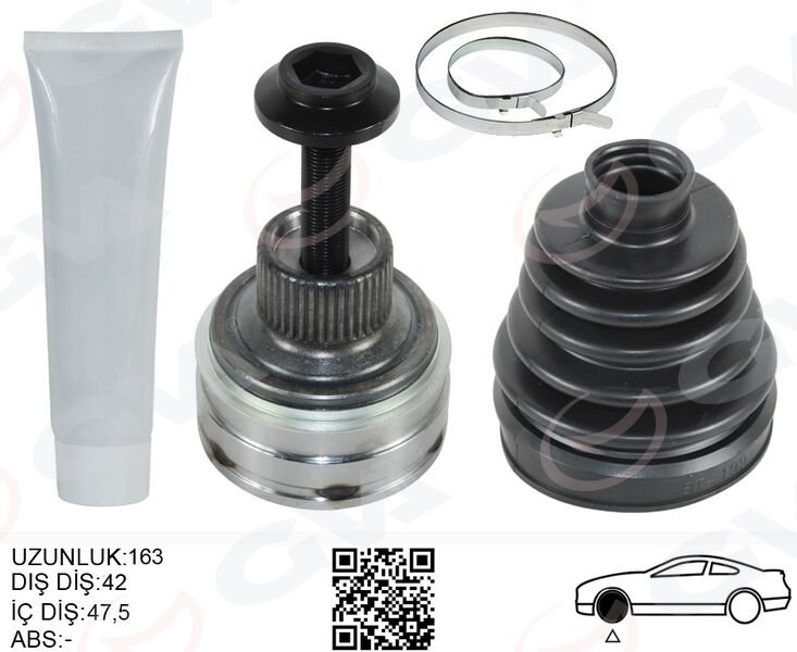 AKS KAFASI KÖRÜKLÜ SET DIŞ A4-A5-Q5 2.0TDI 2008 >