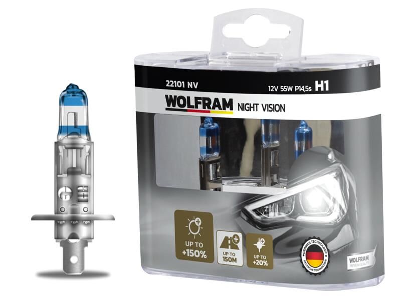 AMPUL 12V H1 55 P14.5s NIGHT VISION 150 FAZLA 20 BEYAZ IŞIK