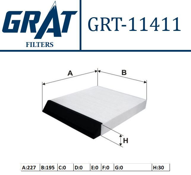 KABIN FILTRESI (H 30 ) ( RENAULT  MEGANE SCENIC 99-)