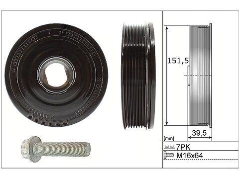 KRANK KASNAĞI RENAULT TRAFIC III 15> MEGANE IV 15> TALISMAN 15> SC NIC IV 15> OPEL VIVARO B 15> 1.6dCi R9M 7 KANAL