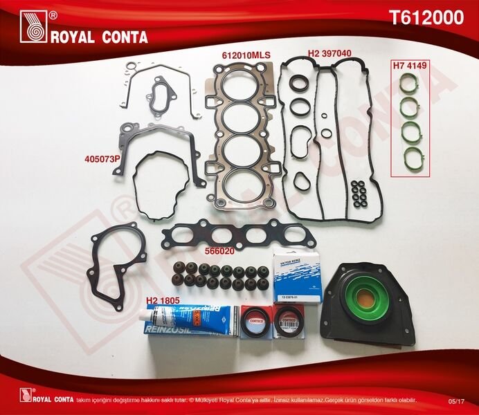 MOTOR TAKIM CONTA REINZ KEÇELİ S LASTİKLİ FIESTA VI 1.4 16V 97HP 10/08 >