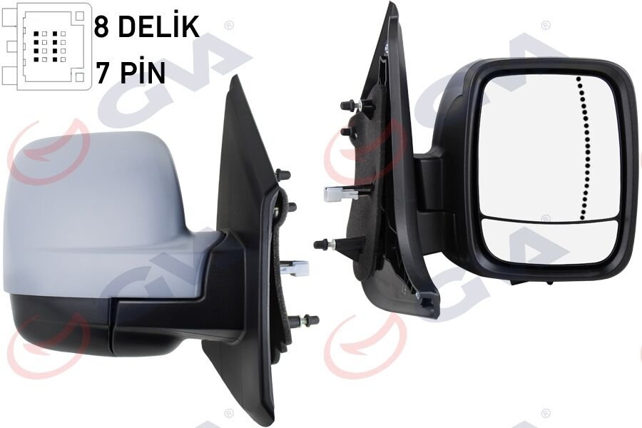 DIŞ DİKİZ AYNASI SAĞ TRAFIC-VİVARO 14> ELEKTRİKLİ ISITMALI SENSÖRLÜ ASTARLI ASFERİK 6 FİŞ VM-976EHPSAR