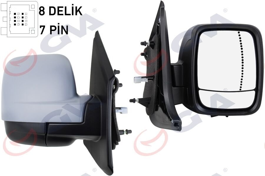 DIŞ DİKİZ AYNASI SAĞ TRAFIC-VİVARO 14> ELEKTRİKLİ ISITMALI SENSÖRLÜ ASTARLI ASFERİK 6 FİŞ VM-976EHPSAR