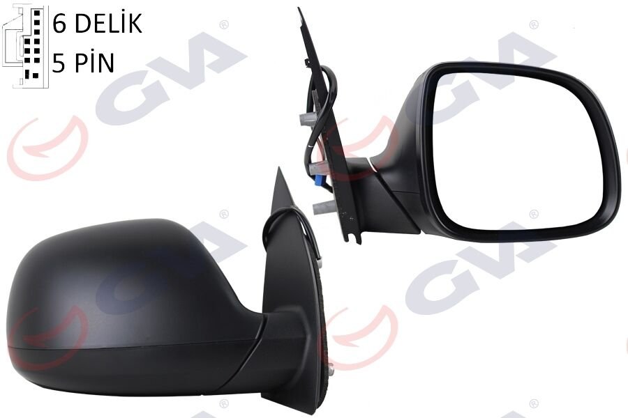 DIŞ DİKİZ AYNASI SAĞ AMAROK 09> ELEKTRİKLİ ISITMALI DESENLİ KONVEKS 5 FİŞ VM-6190EHR