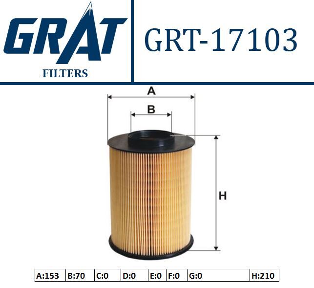 HAVA FILTRESI (YUVARLAK) ( FORD FOCUS CMAX 1.6TDCI 04- ) / VOLVO (S40-V50-C30-V40) (08-) (4-CYL/BNZ+DSL)