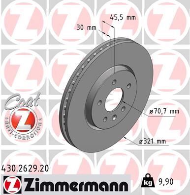 ÖN FREN AYNASI 17 INÇ ASTRA J 09 > ZAFIRA C 11 > 321x30x28/5D/HAVALI 13502826