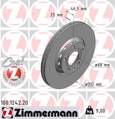 ÖN FREN AYNASI PASSAT 1.6-1.9TDI-2.0-1.8T 00/5.05 A4 01>A6 97SUPERB 02>EXEO 09> 312x25x10DLxHAVALI x 986479057-DF4262S