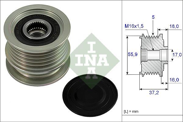 ALTERNATÖR GERGİ RULMANI ALTERNATÖR KASNAĞI POLO-FELICIA-IBIZA 1.7 SDI - 1.9 D AEF-AKU