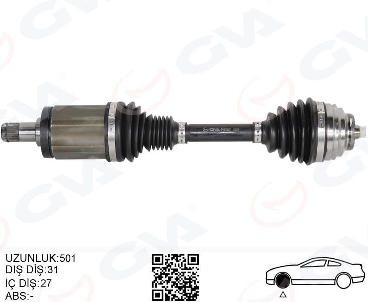 KOMPLE AKS ÖN SOL BMW X1 E84 09>15 501MM