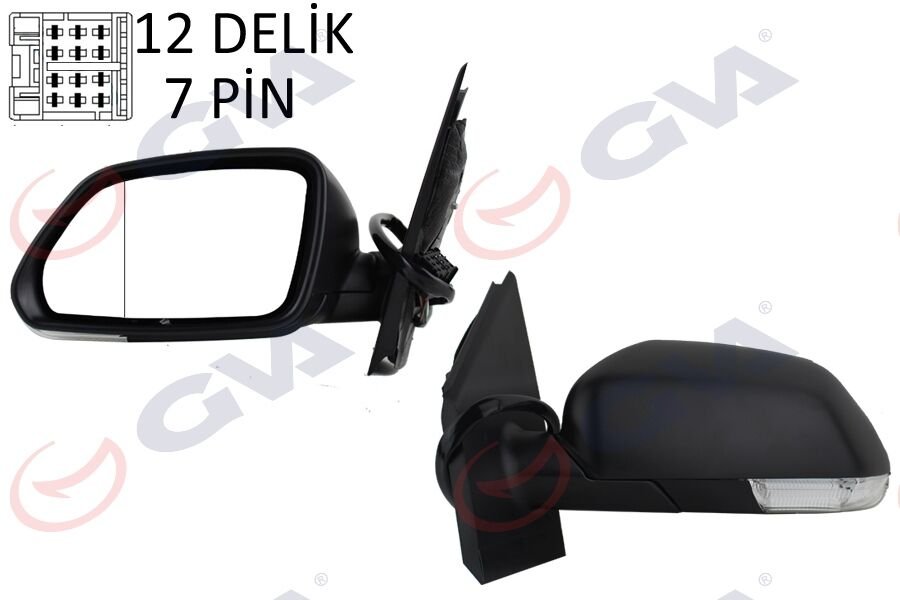 DIŞ DİKİZ AYNASI SOL POLO 05> ELEKTRİKLİ ISITMALI ASFERİK 5 FİŞ VM-377EHAL