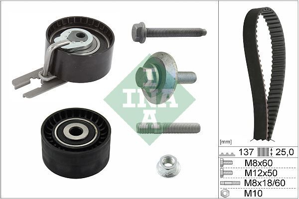 EKSANTRİK GERGİ KİTİ P206-P207-P307-P308-P407-P3008-EXPERT-PARTNER-BERLINGO-JUMPY-C2-C3-C4-C5- XSARA-FOCUS II-FIESTA V-VI VOLVO S40-C30-V50-FIAT SCUDO EURO4 1.6 HDI-TDCİ