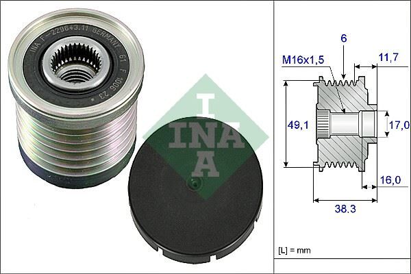 ALTERNATÖR KASNAĞI RENAULT LAGUNA II 01> MEGANE II-III 02>14 TRAFIC II 06> MASTER II 06> 1.9DCI