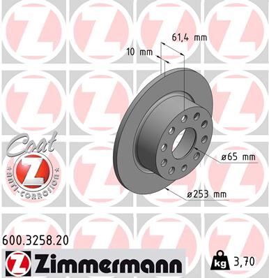 FREN DİSKİ ARKA SKODA OCTAVIA III 12>20 253x10x61.4