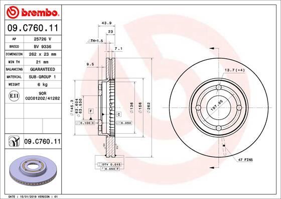 FREN DİSKİ ÖN FORD FİESTA 17> DIŞ ÇAP: 262mm