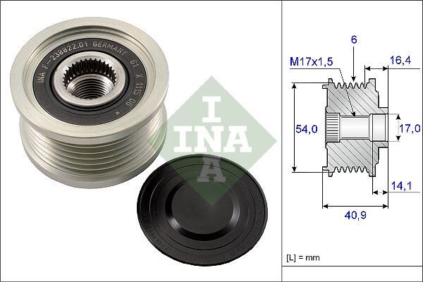 ALTERNATÖR KASNAĞI RULMANLI BRAVO II 06 > DOBLO 10 >LINEA 09 >PUNTO 05 >STILO 04-07 -DUCATO 11 >