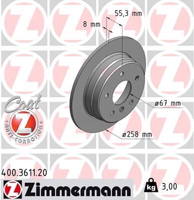 FREN DISKI ARKA MERCEDES W168 W414