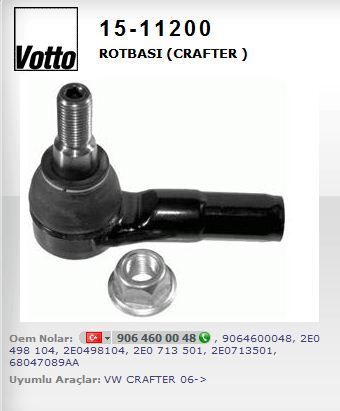 SAG/SOL ROT BASI (VW CRAFTER 06-16  MERCEDES SPRINTER 06-16)