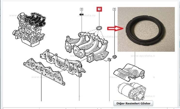 EMME MANİFOLD BOĞAZ CONTASI TK. 4AD. KNG 1.9 DZL. F8Q