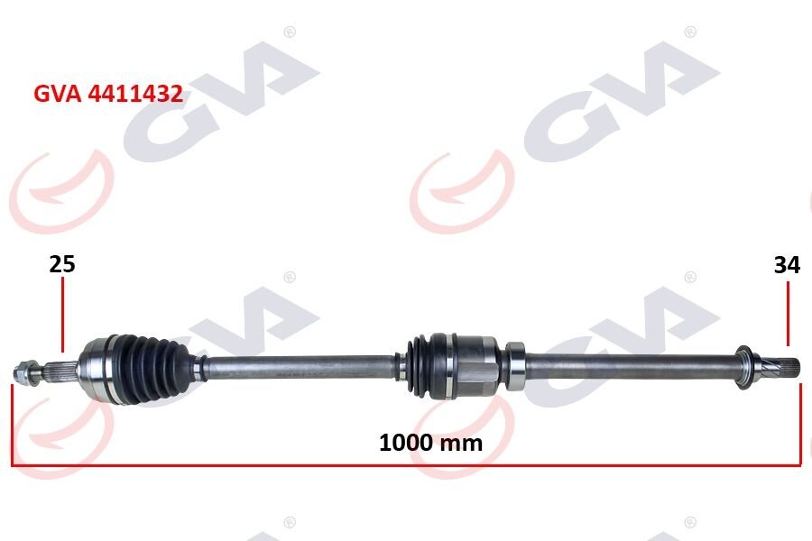 KOMPLE AKS SAĞ MEGANE IV 1.5DCI 16- EURO6 A-T 1000mm