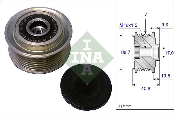 ALTERNATÖR KASNAĞI RULMANLI HYUNDAI H1 STAREX 2.5 CRDİ 03-07 -KIA SORENTO 2.5 CRDI 02 > 7 KANAL