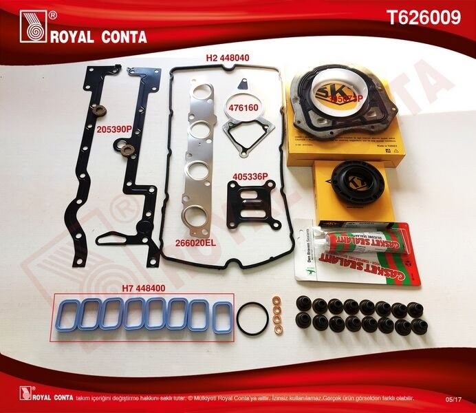 MOTOR TAKIM CONTA SKT KEÇE SUBAP LAS SKC SİZ BOXER-JUMPER 2.2 HDİ 100/120 P22DTE Euro4