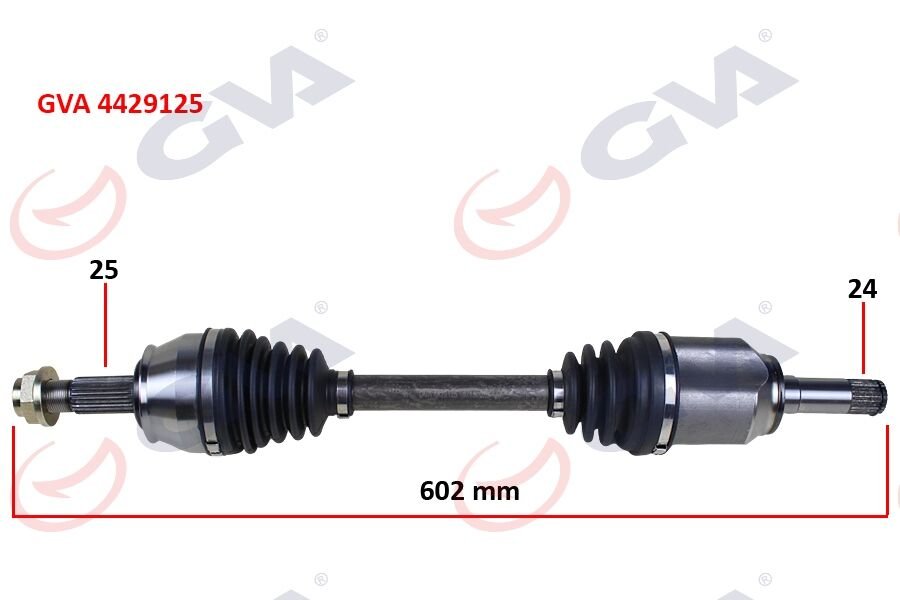 AKS KOMPLE SOL BIPPER-NEMO 1.3 HDI 10> FIORINO 1.3 MJTD Euro5 MOT. 13> İÇ AKS KAFALI 602mm