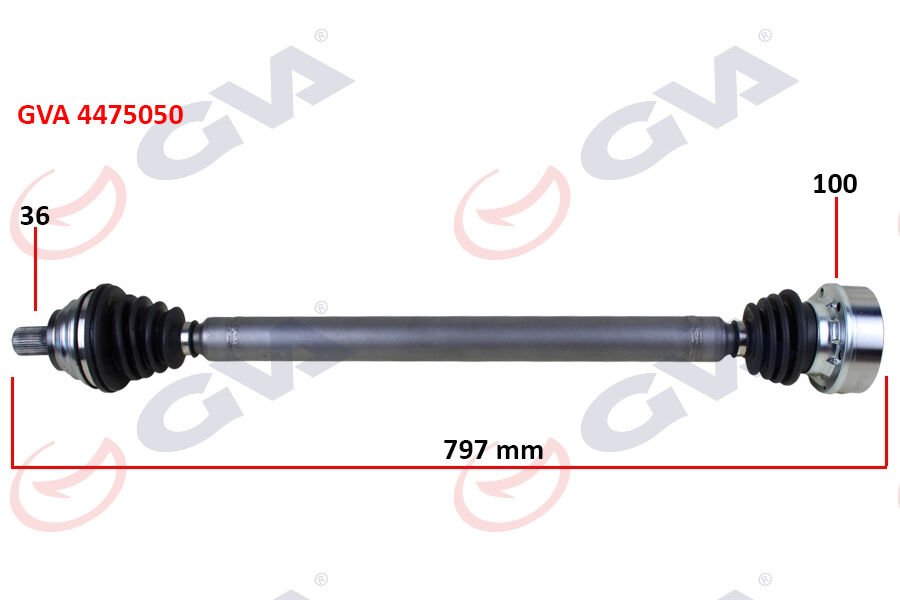 KOMPLE AKS SAĞ GOLF 5/6-A3-LEON-OCTAVIA 1.6 102 hp MAN. 797mm