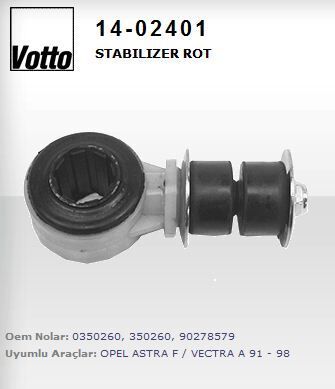 STABILIZER ROT ON 22mm ( OPEL   ASTRA F / VECTRA B / VECTRA A )
