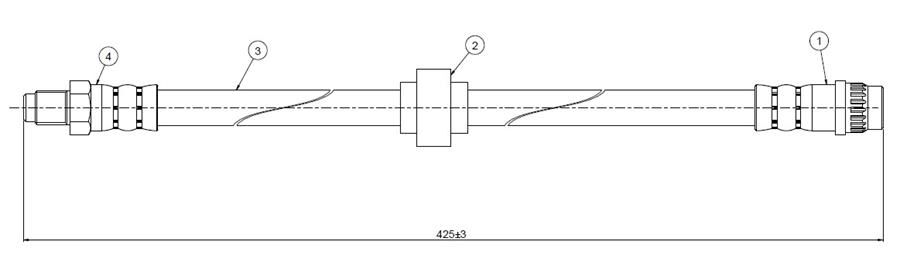 FREN HORTUMU ÖN RENAULT MEGANE 96> 420.00 MM