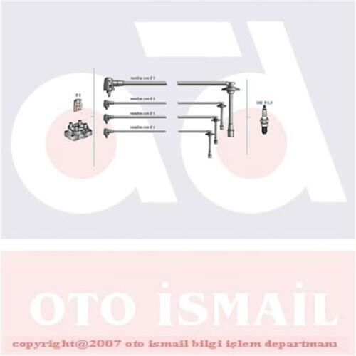 BUJİ KABLOSU TOYOTA COROLLA 1.6L 4A-FE AE101 AE111 DOHC enjeksiyonlu 92-00