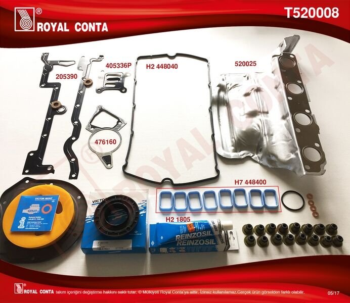 MOTOR TAKIM CONTA REINZ KEÇELİ S.LASTİKLİ C. SKCSİZ TRANSIT V.347 2.2 06> 11 BOXER-JUMPER-DUCATO 2.2HDI 06>