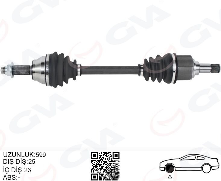ÖN AKS KOMPLE SOL FORD ESCORT V / VI 1.6 HCS / 1.8 16V / 1.8D 90>95