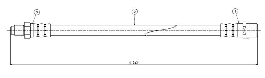 FREN HORTUMU ON MERCEDES W202 S202 W203 S203 CL203 C208 C209 W204 W210 S210 C207 R171 R172