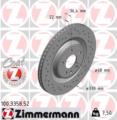 ARKA FREN AYNASI TOUAREG 3.0TDI 17> A4-A5 1.8 TFSI-2.0 TDI 08> A6 2.0 TFSI-2.8 FSI 11> 330x22x5xHVLI DELİKLİ -986479750-986479C86-DF6175S
