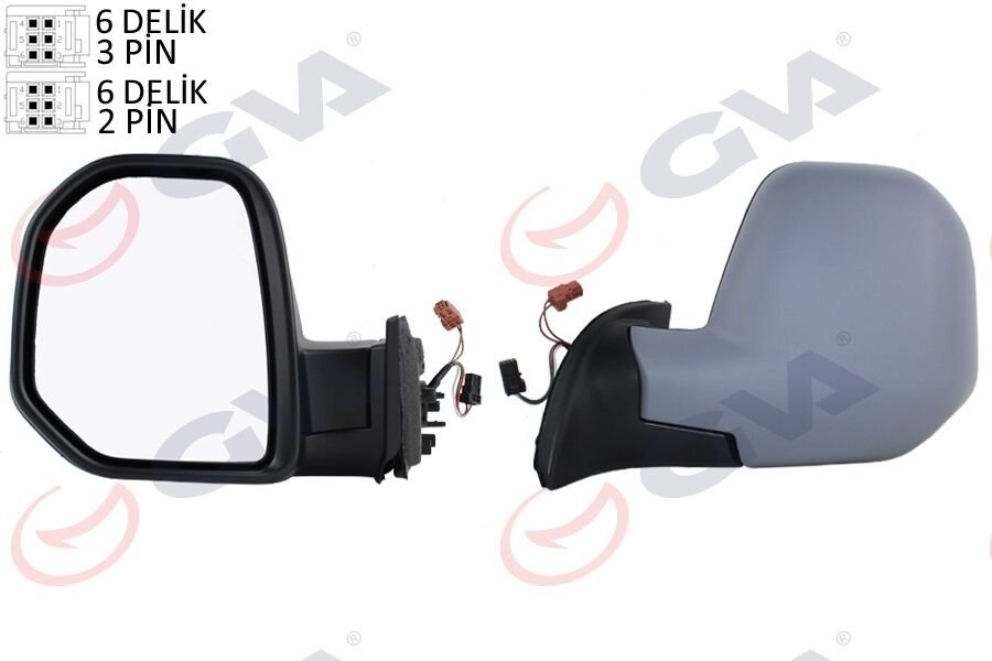 DIŞ DİKİZ AYNASI SOL BERLINGO-PARTNER 08> ELEKTRİKLİ ISITMALI ASTARLI KONVEKS VM-6118EHPL