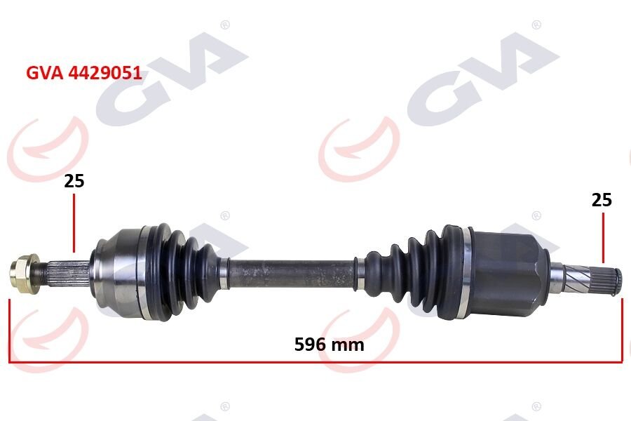 KOMPLE AKS SOL DOBLO 1.6 MJT AT/MT 10- 596mm