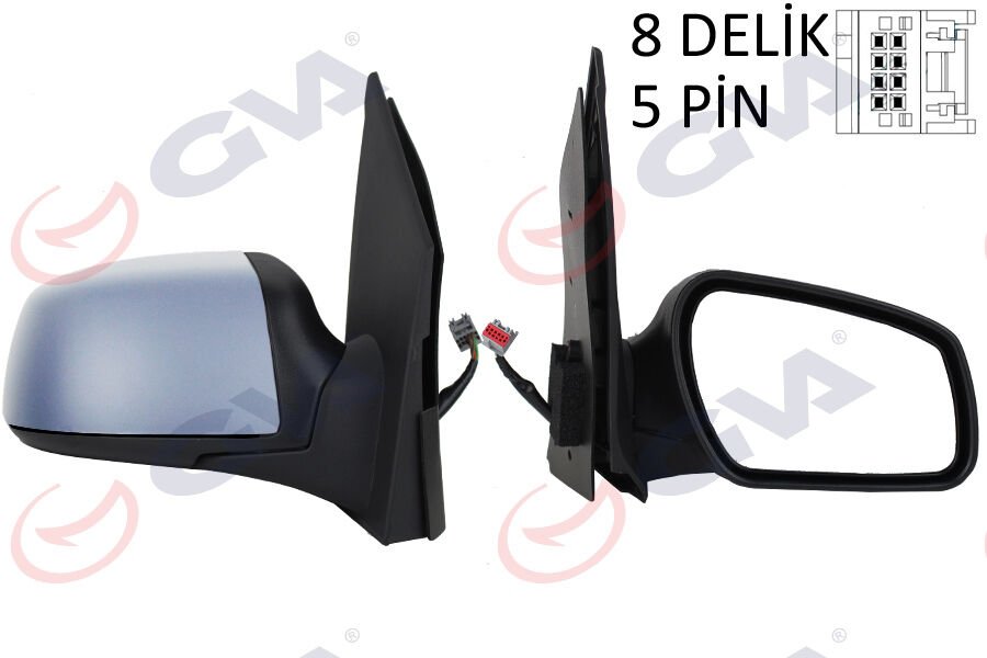 DIŞ DİKİZ AYNASI SAĞ FORD FİESTA 05> ELEKTRİKLİ ISITMALI ASTARLI 5PİN 5 FİŞ VM-6312EHPR