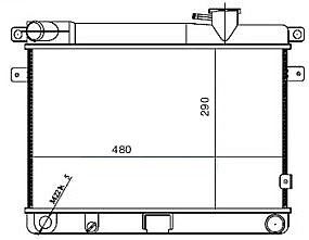 SU RADYATORU MEKANİK ( FIAT   M131 ) 2 SIRALI  293×480X34