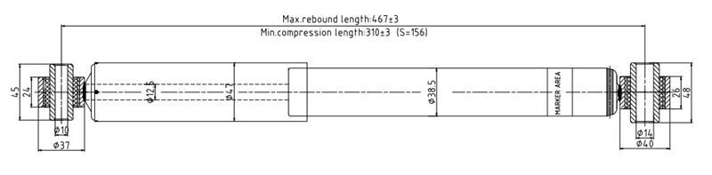 AMORTISOR ARKA SAG/SOL - (CITROEN C3  1.4HDI 2002-2009)