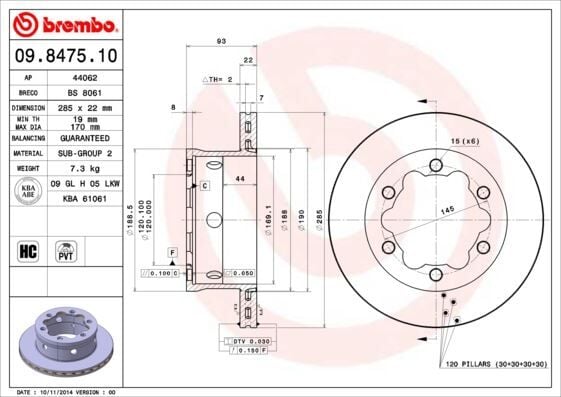 FREN DISKI ARKA MERCEDES SPRINTER B901>B904 . VW LT 28-35-46 CIFT TEKER