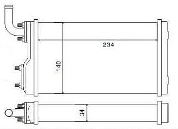 KALORIFER RADYATORU MEKANİK ( FIAT   M131 ) 140×234X34