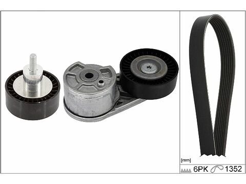 V KAYIŞ GERGİ KOMPLE SET GERGİ V KAYIŞ AVARE RULMAN FORD TRANSİT-CUSTOM 18> 2.0 ECOBLUE 6PK1352 G K2Q 19A216 AB