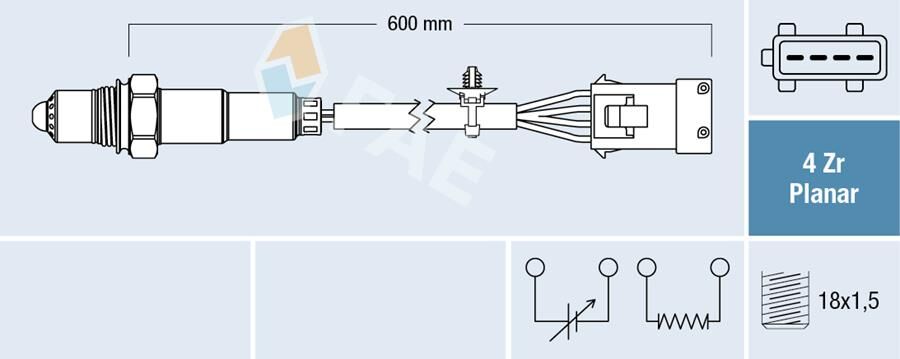 OKSİJEN SENSÖRÜ ÖN P207-P208-P308-P508-P3008-P5008-RCZ-C4-C5-DS3-DS4-DS5 1.6 THP EP6 4 KUTUP