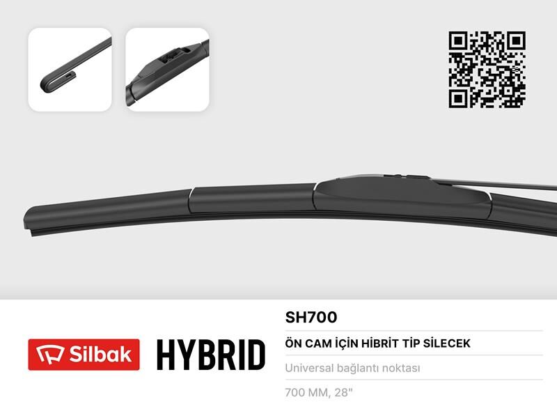 SİLECEK SÜPÜRGESİ HYBRID TİPİ 700mm ÜNİVERSAL