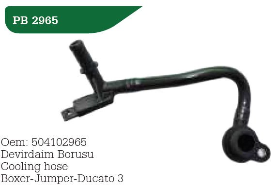 DEVIRDAIM SU BORUSU FIAT DUCATO 06> IVECO DAILY 06> 2.3MJET